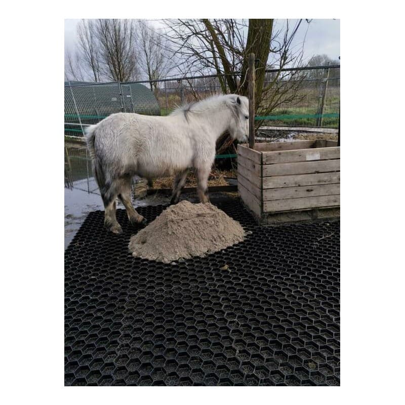 GSD Multiplaat Zwart 50 x 50 x 4 cm – Klikbare Paddock- & Grindplaat